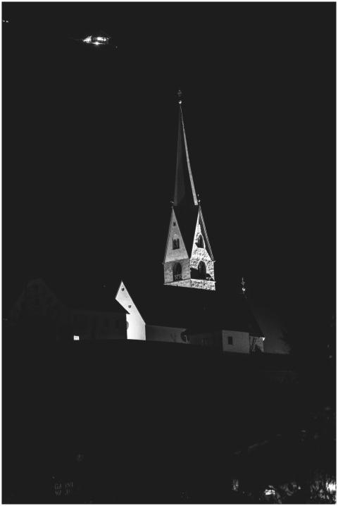 Dramatic Black White Church