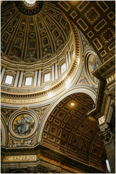 Intricate and majestic view of St. Peter's Basilic