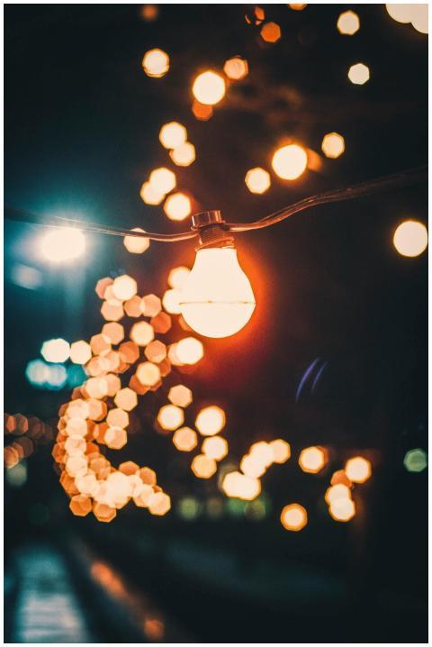 Captivating string lights with a bokeh effect, cre