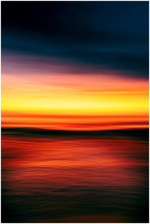 A serene and colorful abstract depiction of a suns