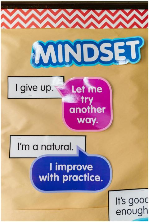 Inspiring poster with motivational mindset quotes