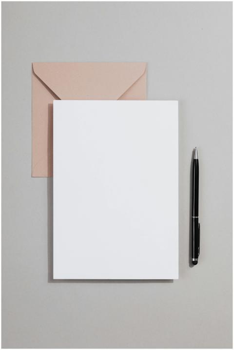 Minimalist stationery layout featuring a blank car