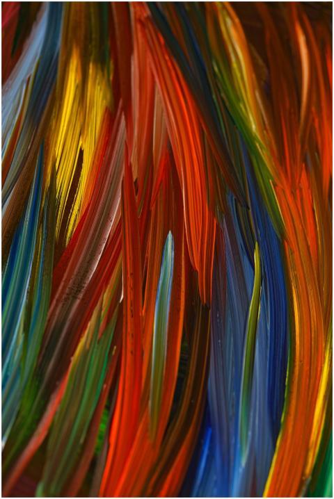 Dynamic colorful oil painting with vivid brushstro