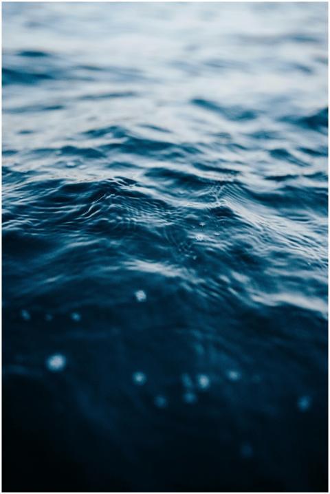 Peaceful ocean waves captured at dusk, showcasing