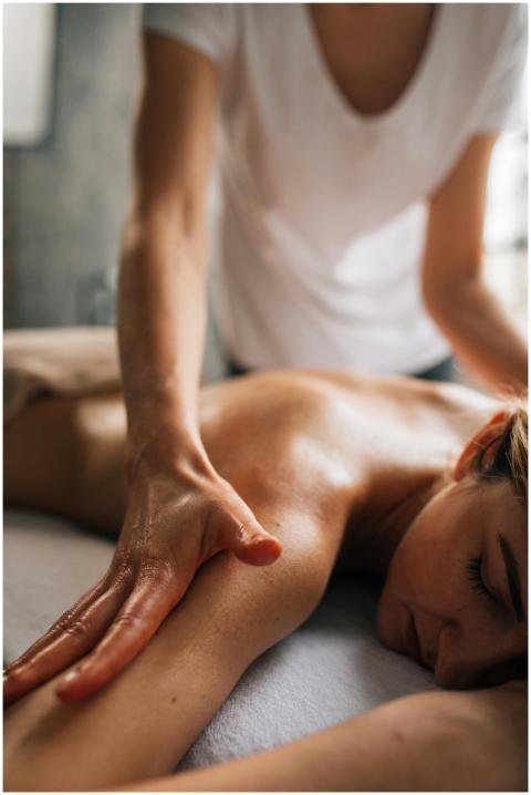 A soothing massage session promoting relaxation an