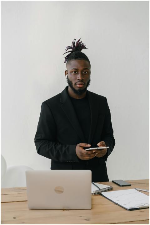 Professional black businessman in business attire