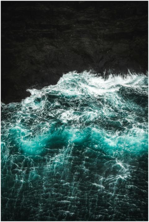 A breathtaking aerial photograph capturing the tur