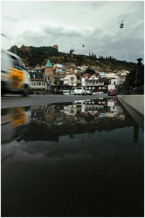 Scenic Tbilisi Cityscape Reflections