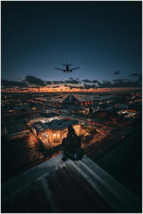 Captivating view of an airplane flying over the vi