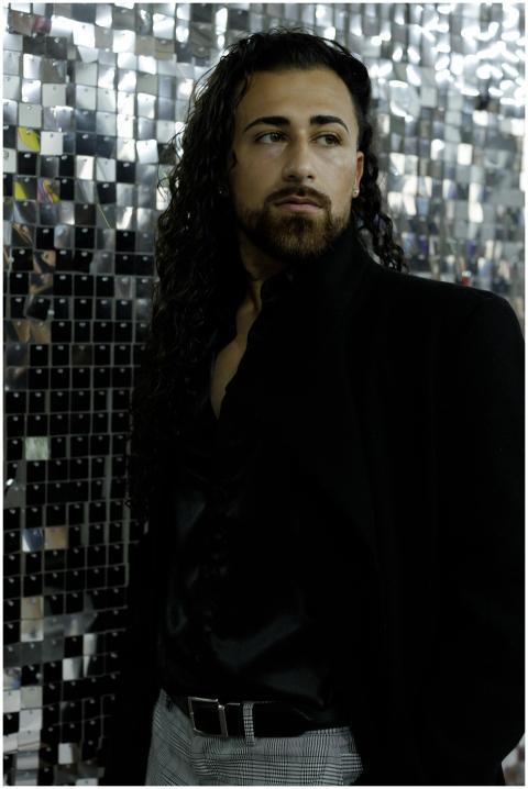 Fashionable Man Front Sequin