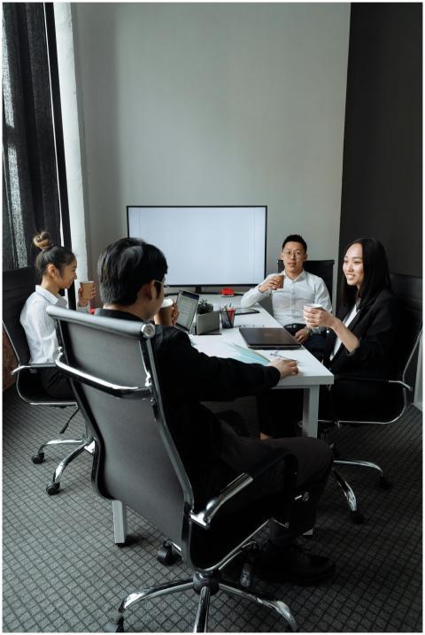 Group of professionals engaged in a collaborative