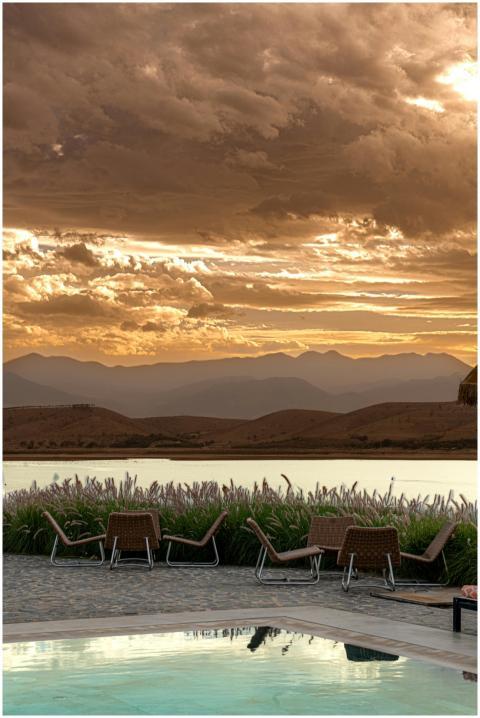 Serene Sunset Over Mountain