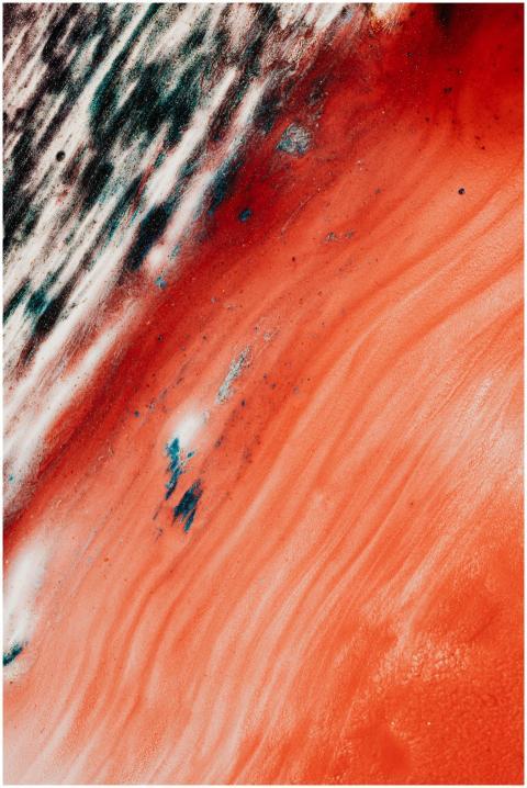 From above closeup of creative vertical fluid on v