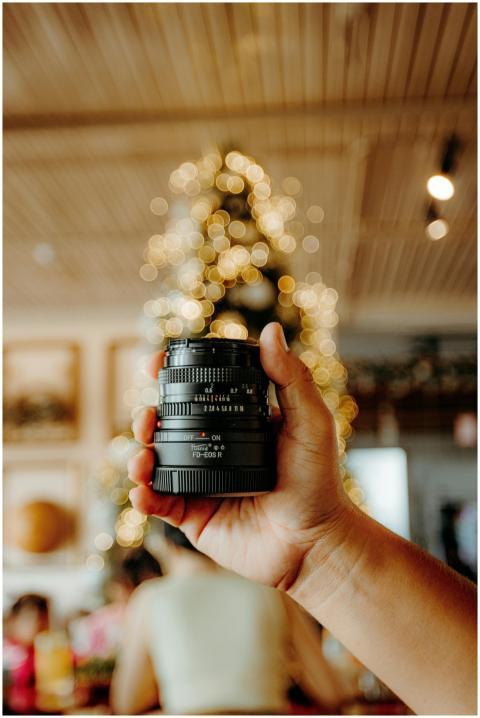 Hand Holding Camera Lens