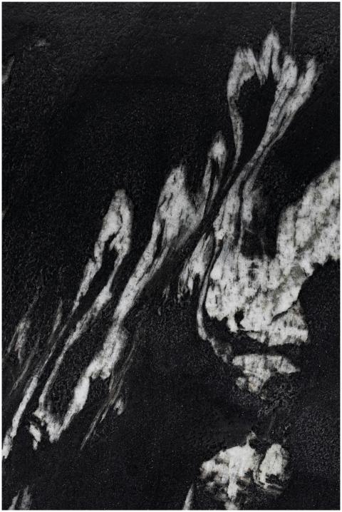 Intricate black and white marble texture with natu