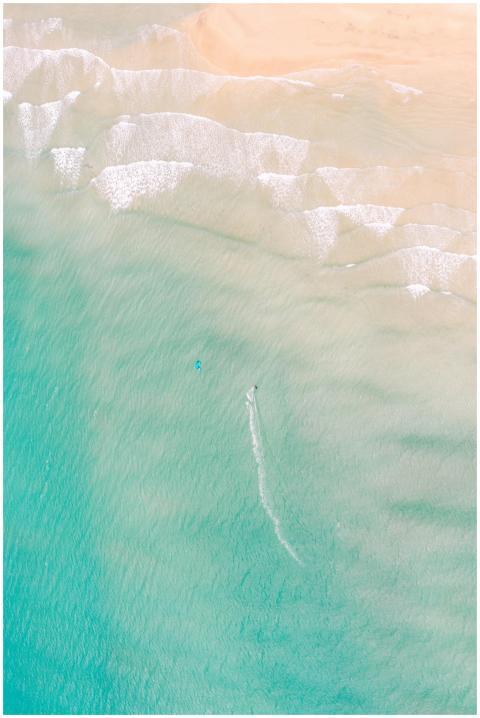 Stunning aerial view of El Cotillo beach in Spain