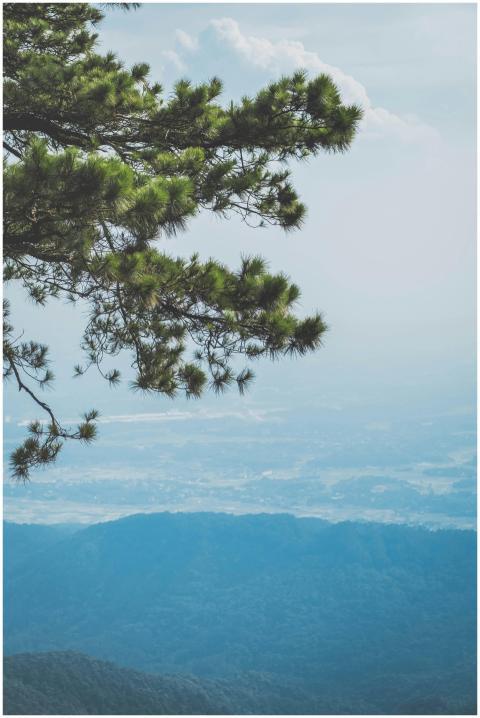 Breath-taking panorama of mountains framed by ever