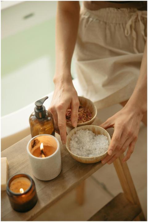 Create a calming home spa experience with natural