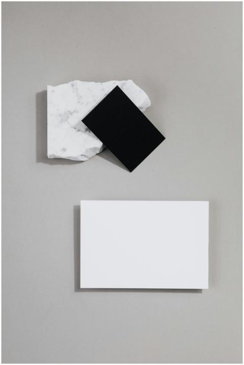 Elegant mockup of black and white business cards o