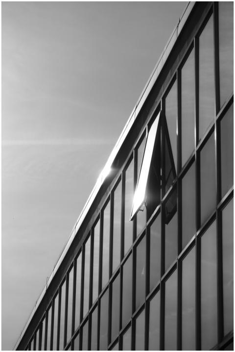 A modern building in Stuttgart captured in bright