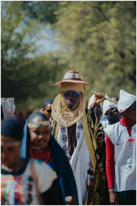 A vibrant display of traditional African attire du