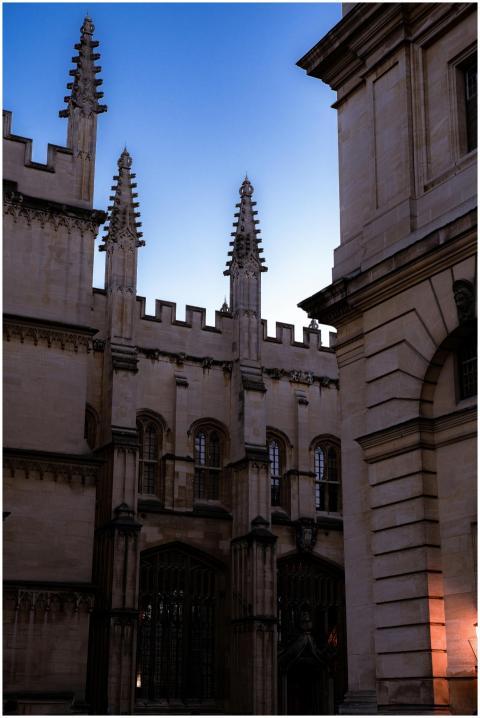 Elegant architectural details of Oxford University