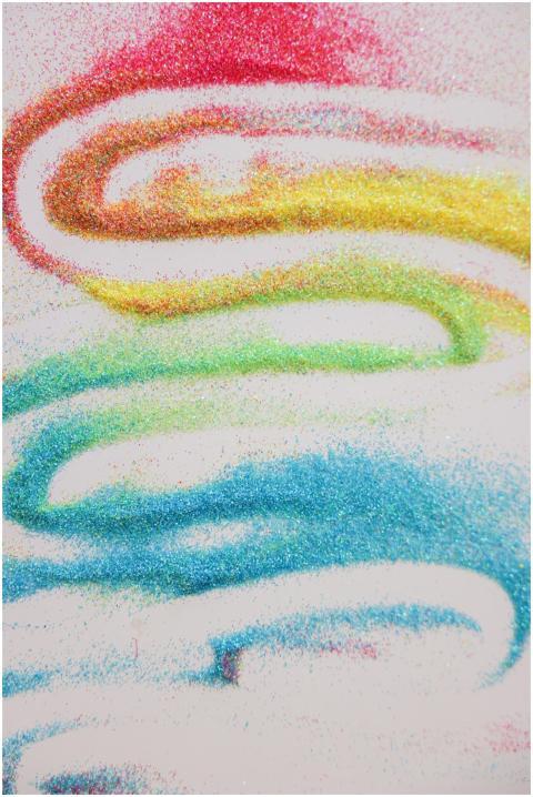 Artistic abstract swirls in vibrant colors represe