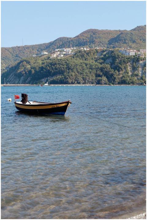Serene Seascape Lone Boat