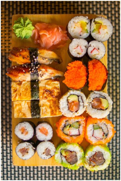 Delicious sushi platter featuring diverse nigiri a