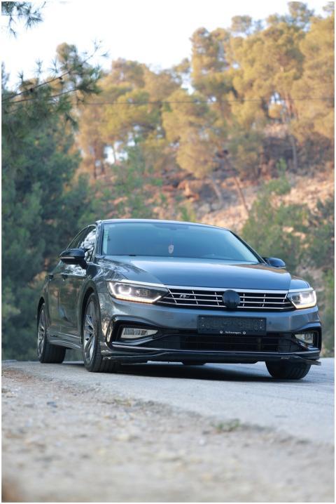 Sleek Black Sedan Scenic