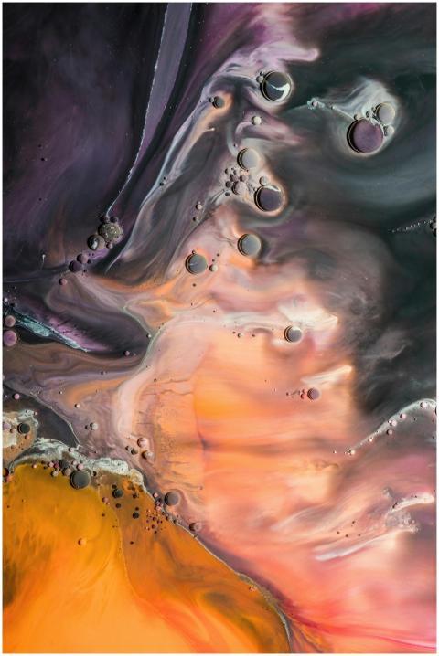 Abstract background of painting with pink and oran