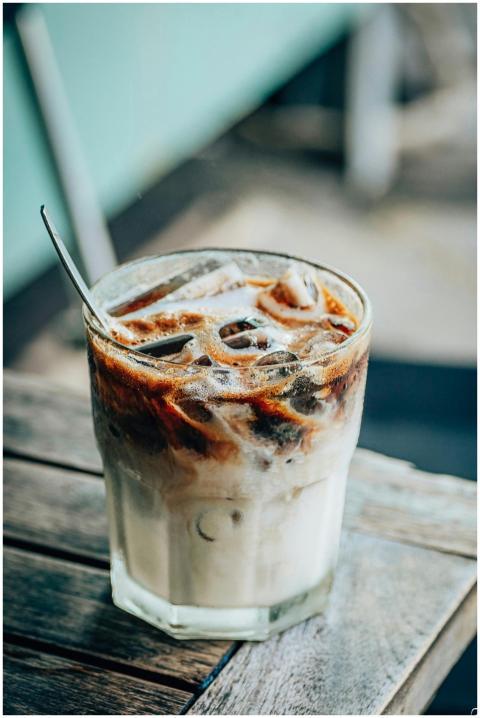 Refreshing Iced Coffee Wooden