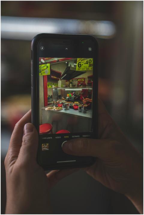 Authentic Mexican taco stand captured in a mobile