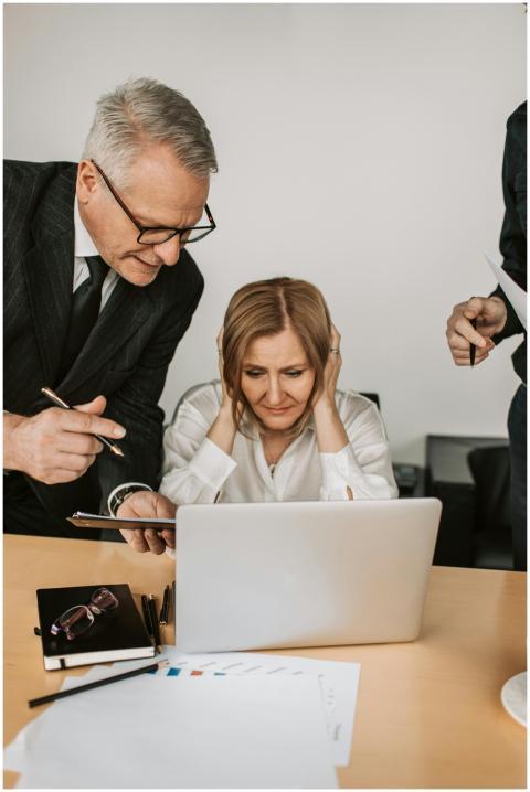 Business professionals engaged in project discussi