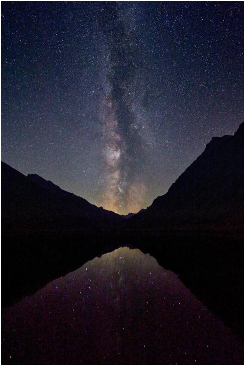 Captivating view of the Milky Way reflecting on a