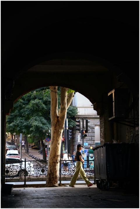 A captivating street scene in Tbilisi, Georgia, fr