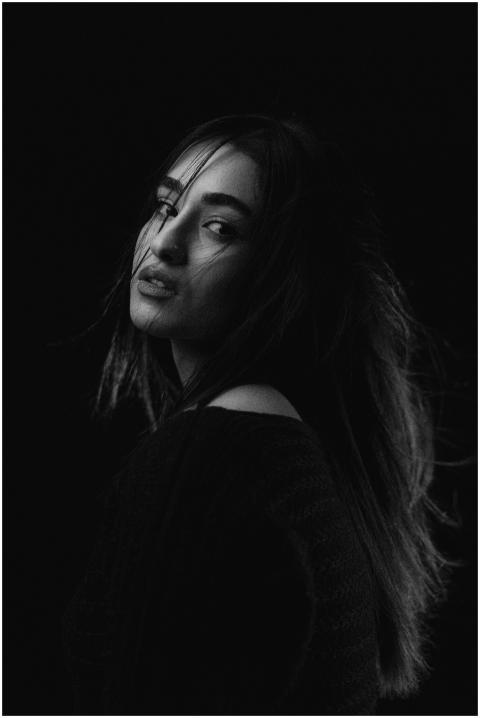 Artistic Black White Portrait