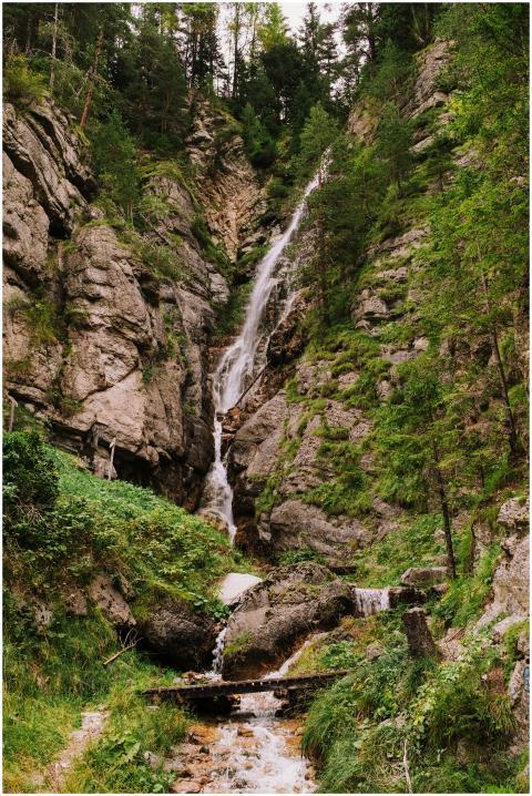 Captivating waterfall nestled in lush greenery of