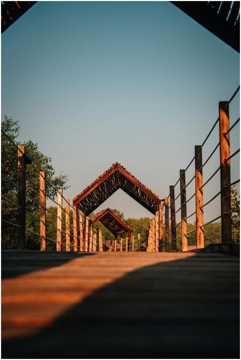 Perspective Wooden Bridge During