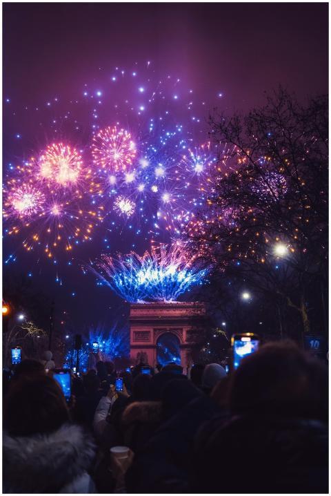 Captivating fireworks display lighting up the sky