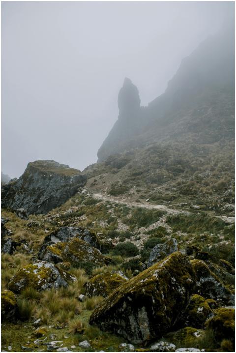 Explore the tranquil misty Andes in Peru, showcasi