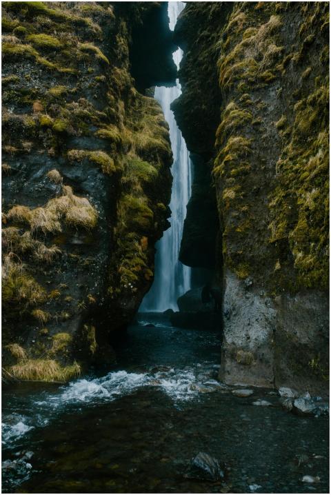 Captivating view of a secluded waterfall nestled w