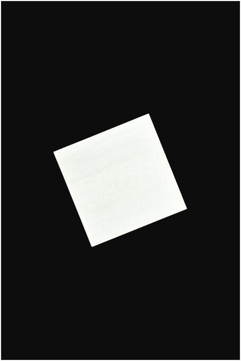 Abstract minimalist image of a blank white paper o