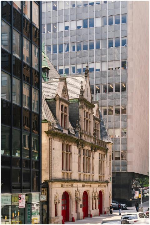 A stunning view of a historic Beaux-Arts firehouse