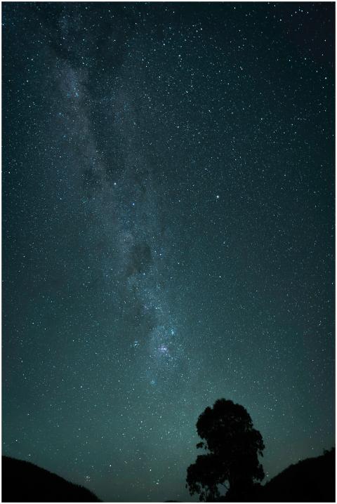 Beautiful star-filled sky with Milky Way over Some