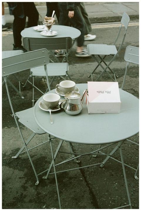 Outdoor Cafe Table Setup