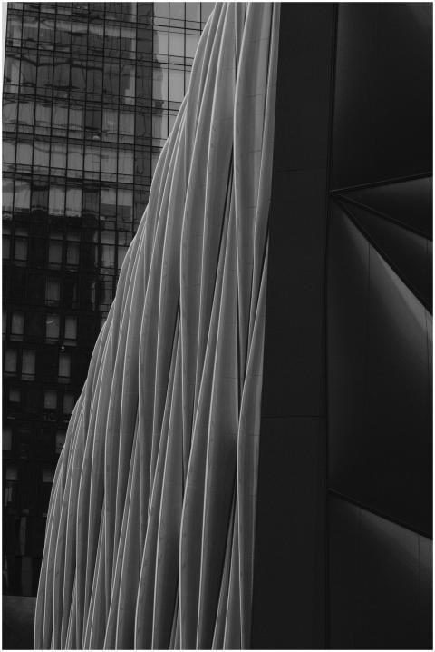 Abstract view of a modern building facade in NYC's