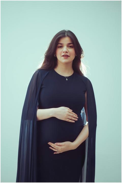 Elegant Portrait Pregnant Woman