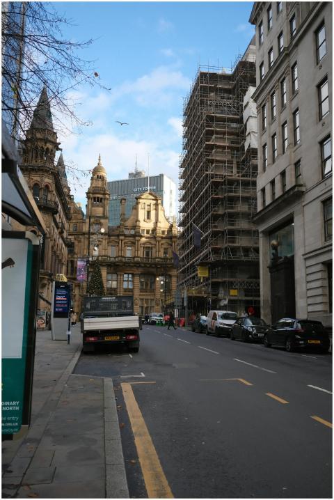 Street scene showing historic architecture and con