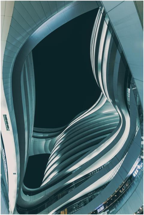 Low angle view of modern Milky Way Soho in Beijing